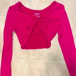 Garage cropped long sleeve shirt